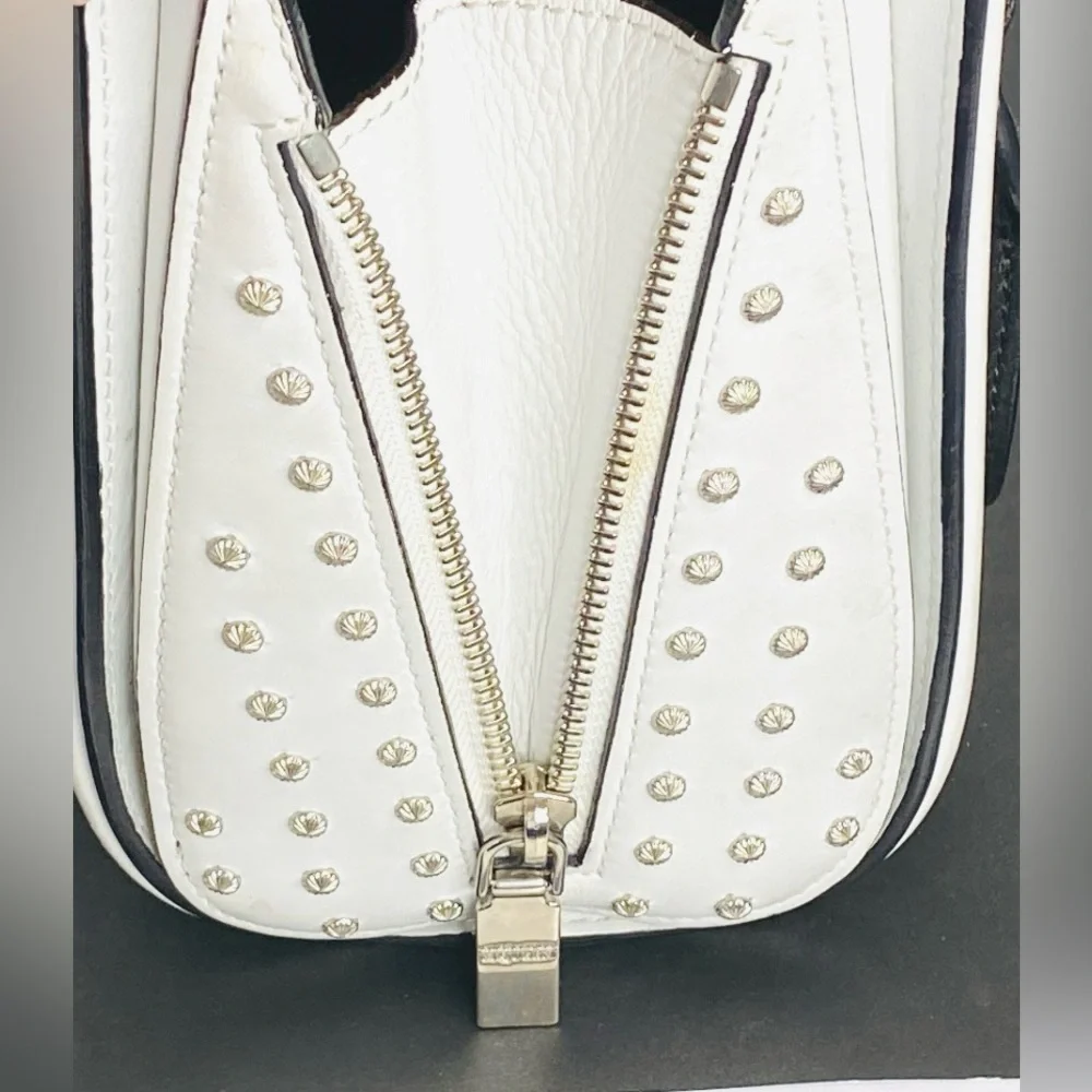Alexander McQueen Black and White Lattice Satchel - Picture 10 of 16